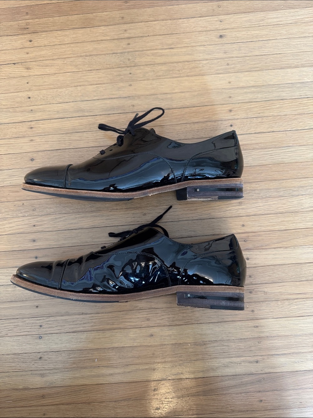 Freda Salvador Patent Leather Tack Stud Oxfords– women’s 8.5